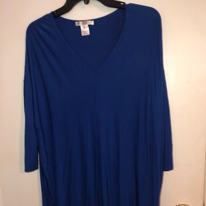 Blue half sleeve tunic top